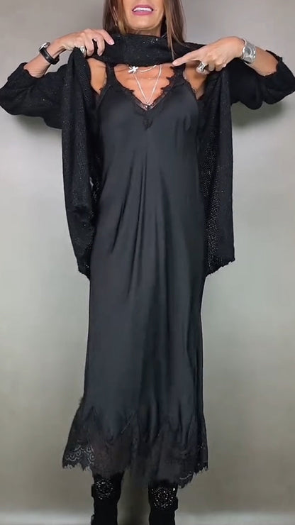 Laluna Long Sweater with Dress
