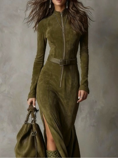 Alessia Long Suede Dress