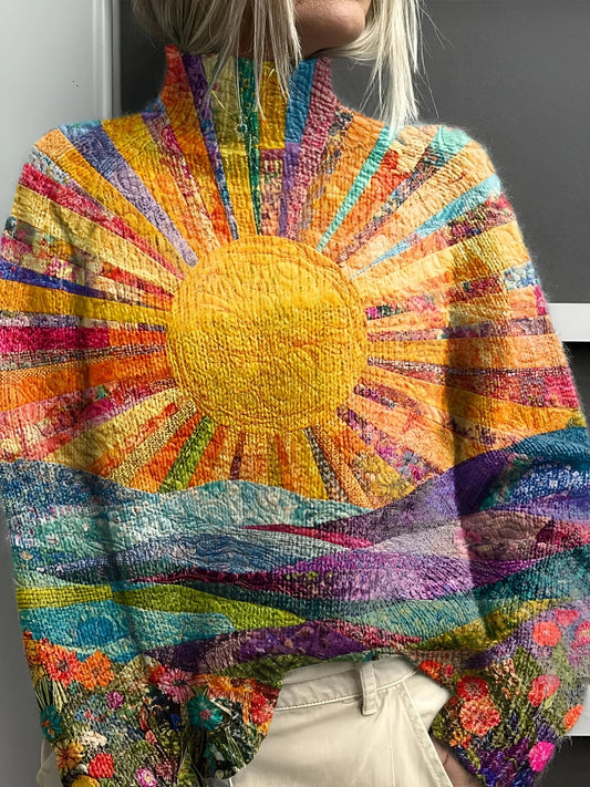 Simone™ - Cheerful Colorful Turtleneck Sweater