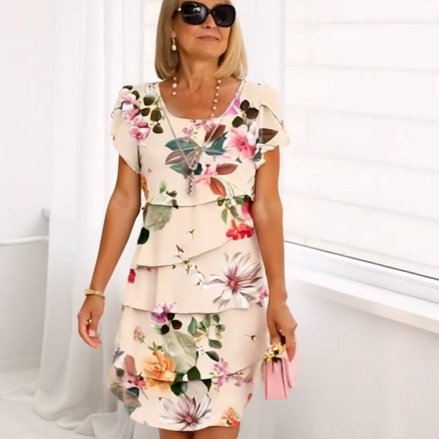Lyra - Graceful Floral Elegance Dress