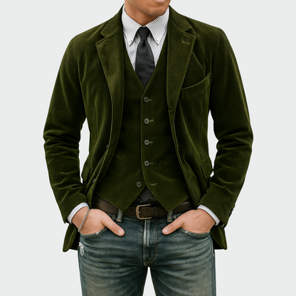 Tommy - 2-Piece Suit: Velvet Blazer And Vest